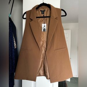 Brown Blazer Vest
